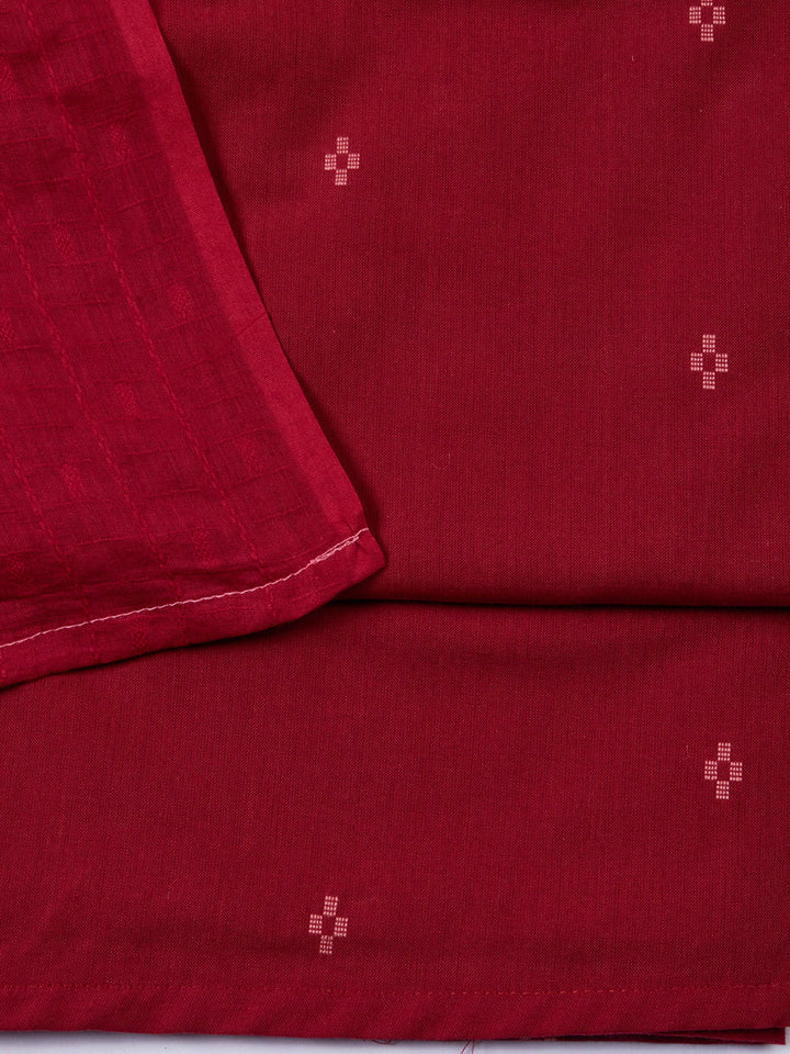 Printed Cotton Blend Unstitched Suit Piece With Dupatta