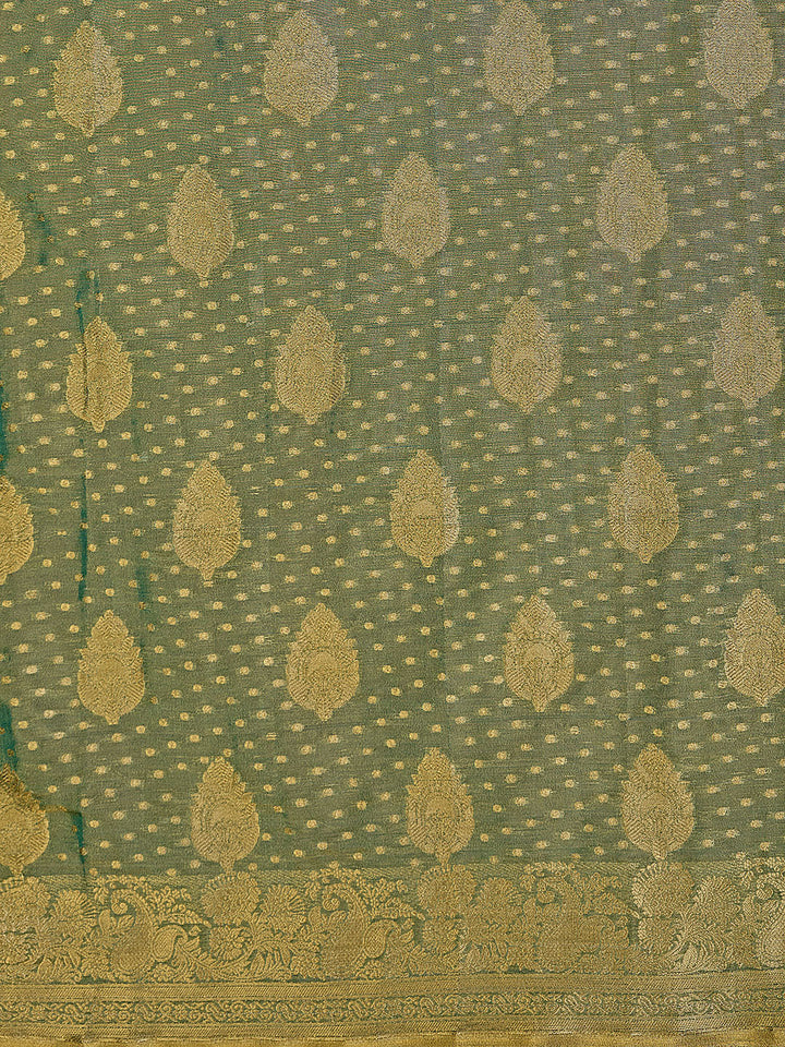 Zari Jaal Cotton Woven Saree
