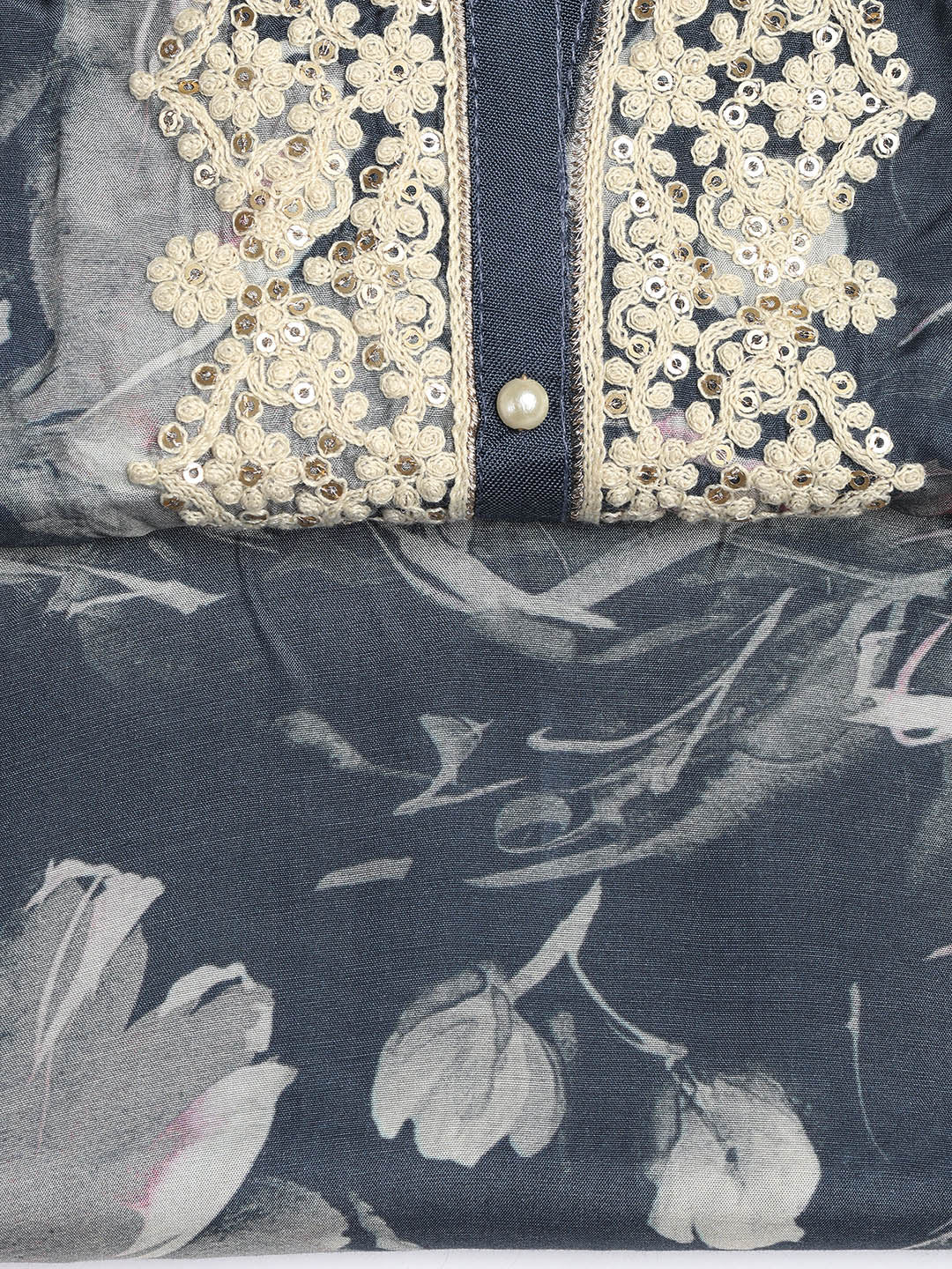 Embroidered Muslin Unstitched Suit With Dupatta