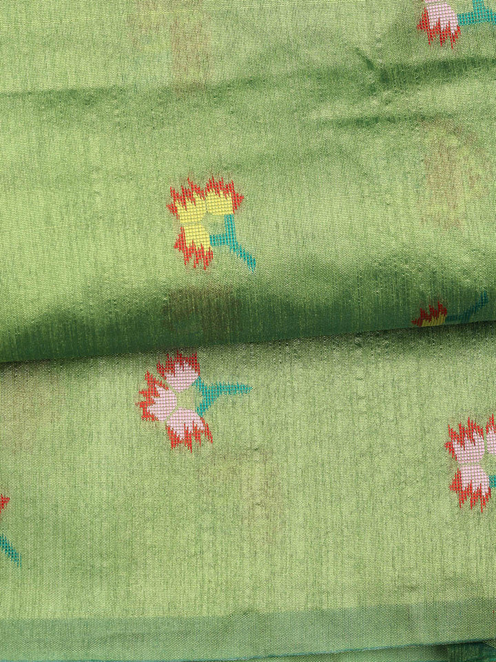 Woven Chanderi Unstitched Suit Piece With Dupatta