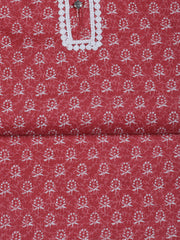Neck Work Cotton Blend Unstitched Suit With Dupatta