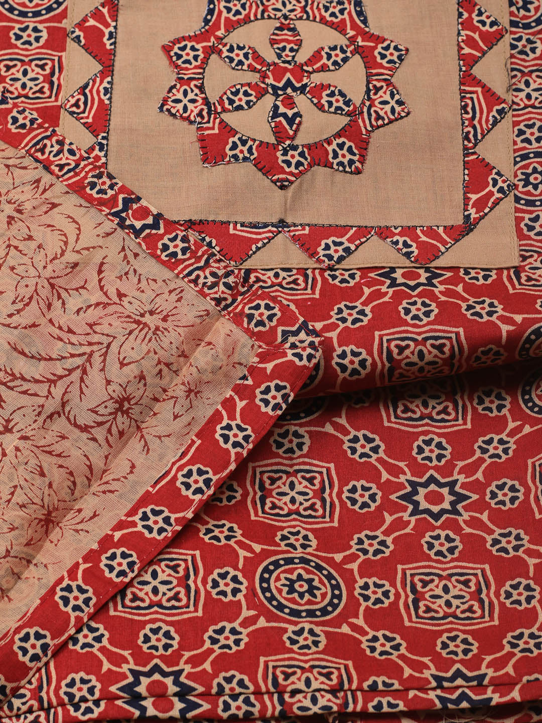 Printed Cotton Blend Unstitched Suit With Dupatta