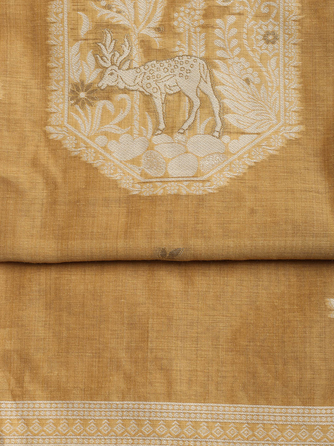 Woven Chanderi Unstitched Suit With Dupatta