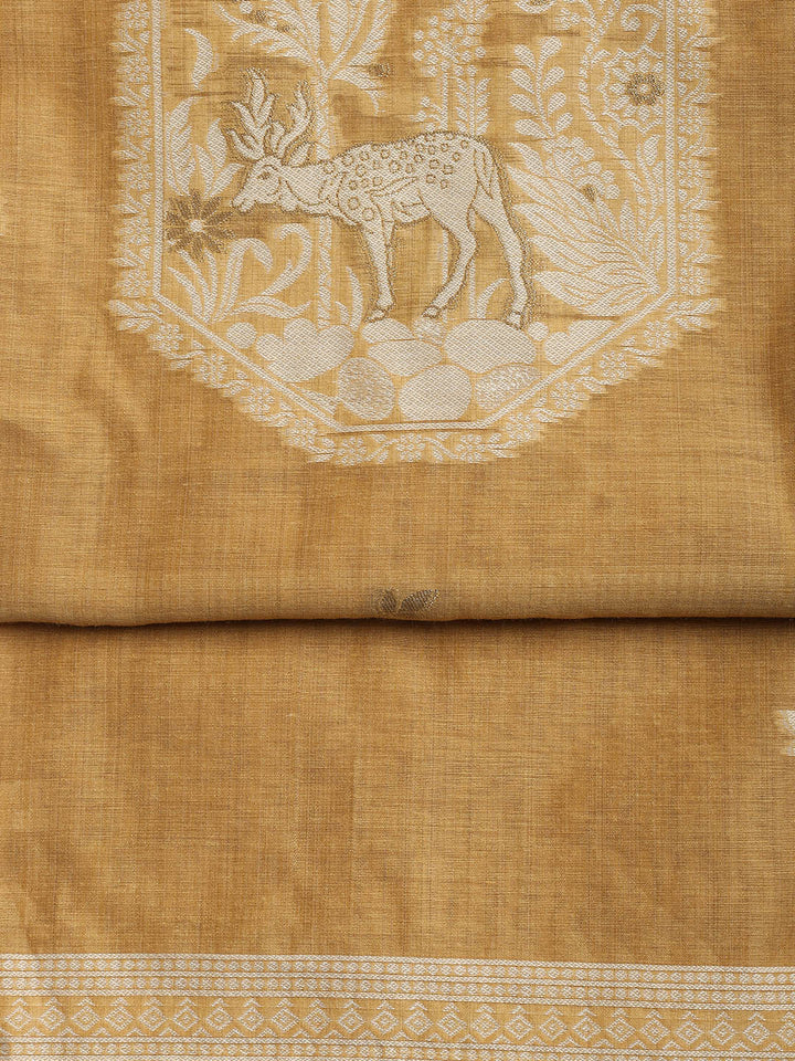 Woven Chanderi Unstitched Suit With Dupatta