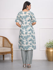 Printed Muslin Kurta With Pants