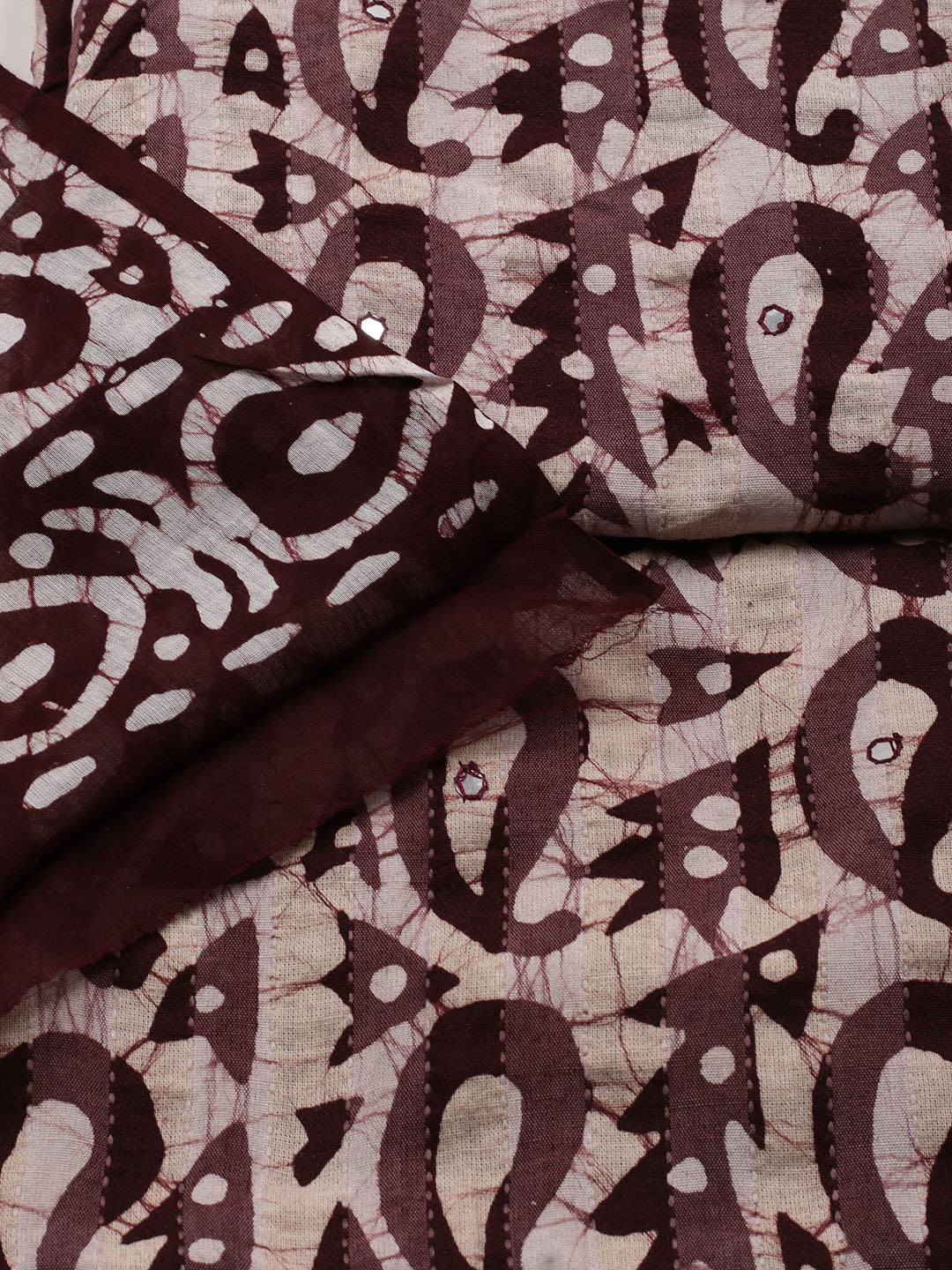 Printed Cotton Blend Unstitched Suit With Dupatta