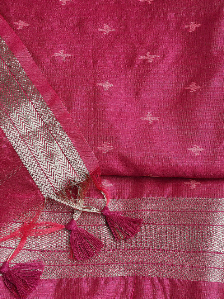 Woven Chanderi Unstitched Suit Piece With Dupatta