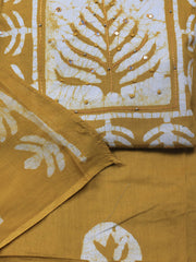 Printed Cotton Blend Unstitched Suit With Dupatta