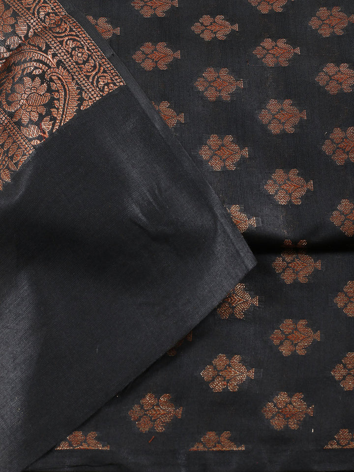 Woven Chanderi Unstitched Suit Piece With Dupatta