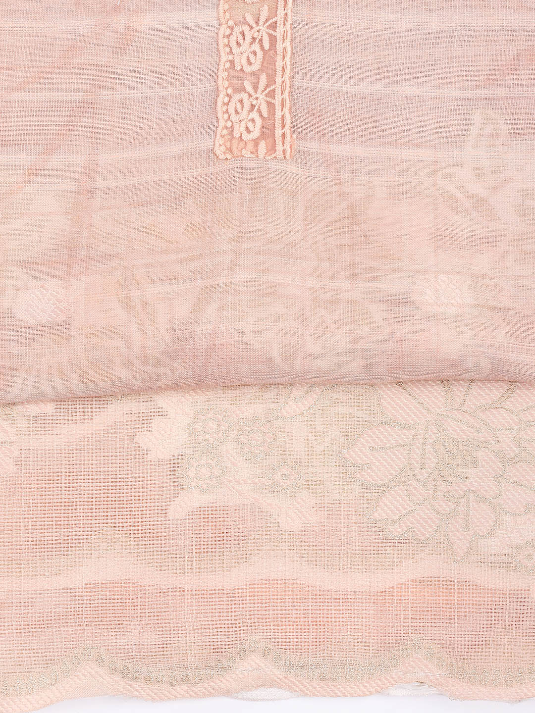 Printed Linen Unstitched Suit Piece With Dupatta