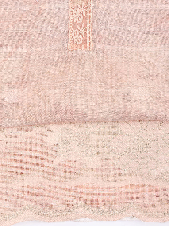 Printed Linen Unstitched Suit Piece With Dupatta