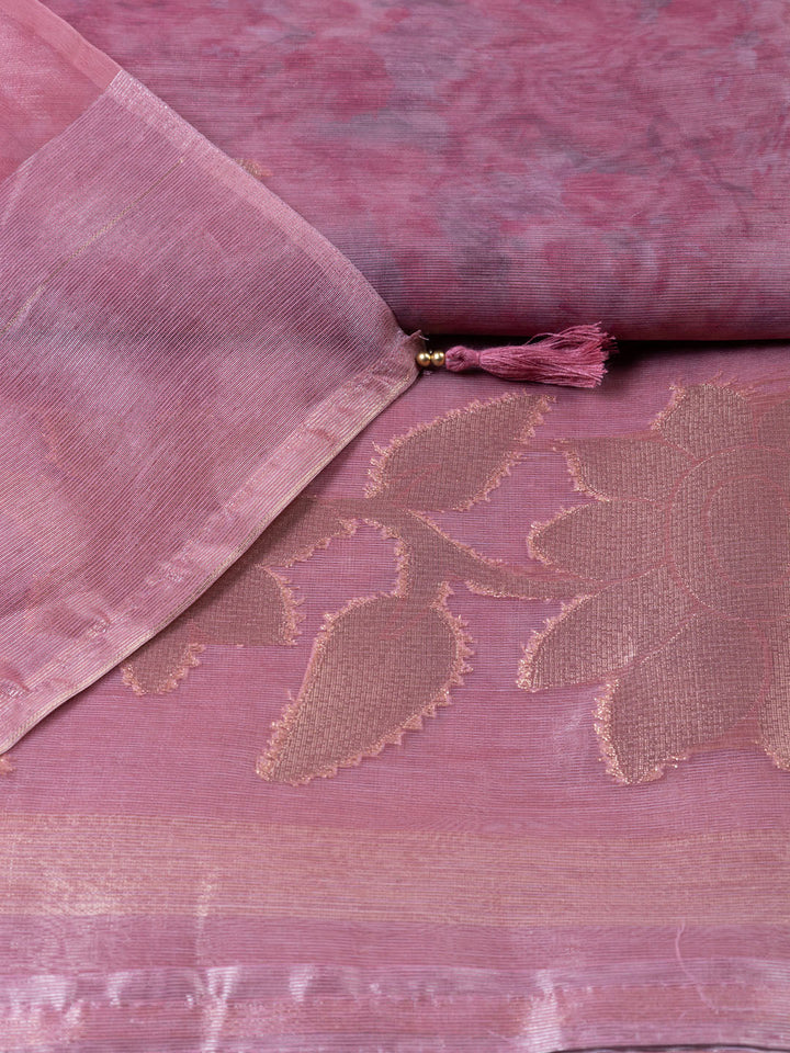 Embroidered Tissue Unstitched Suit With Dupatta