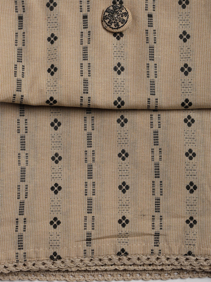 Woven Cotton Blend Unstitched Suit Piece With Dupatta