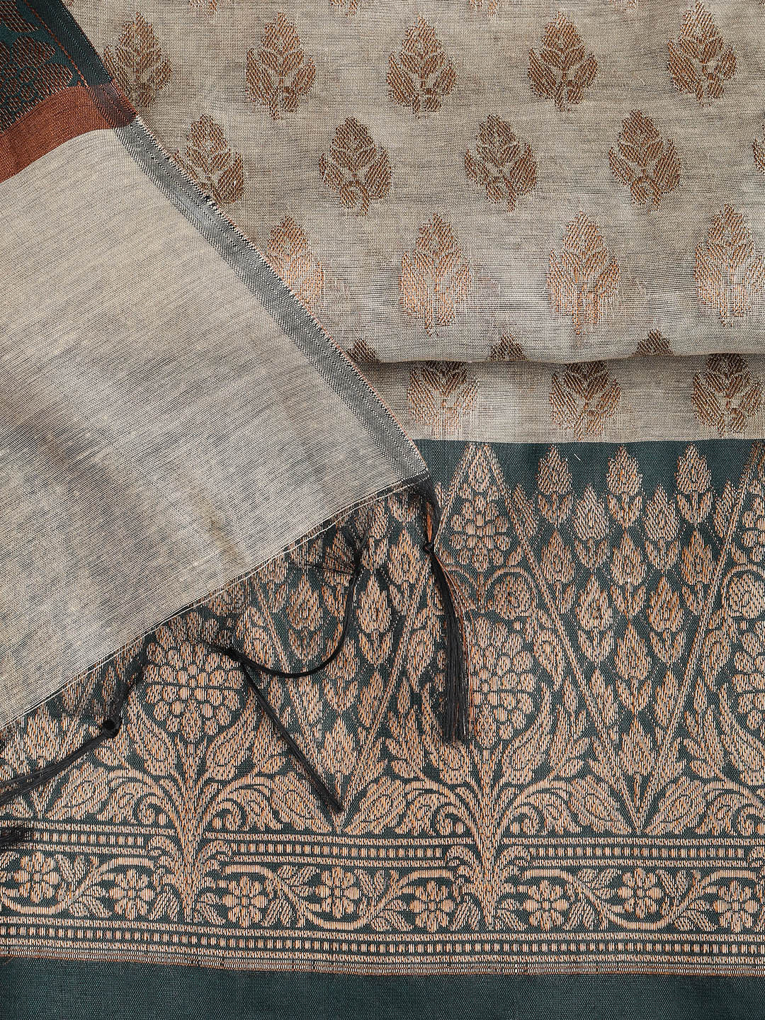 Woven Chanderi Unstitched Suit With Dupatta