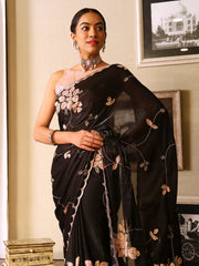 Hand Embroidery Tissue Saree