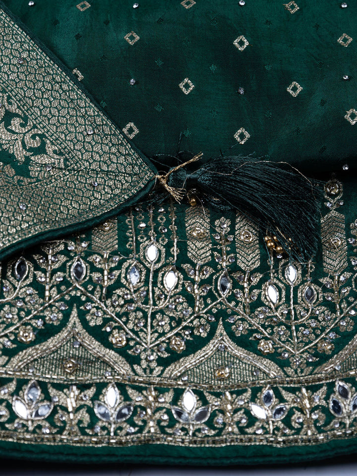 Booti Work Art Silk Unstitched Suit Piece With Dupatta