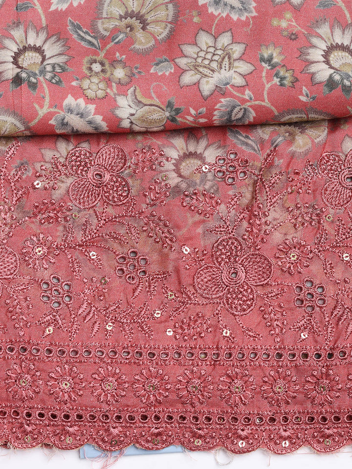 Printed Muslin Unstitched Suit With Dupatta