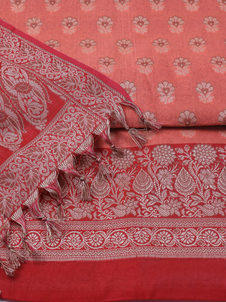 Banarasi Chanderi Unstitched Suit With Dupatta