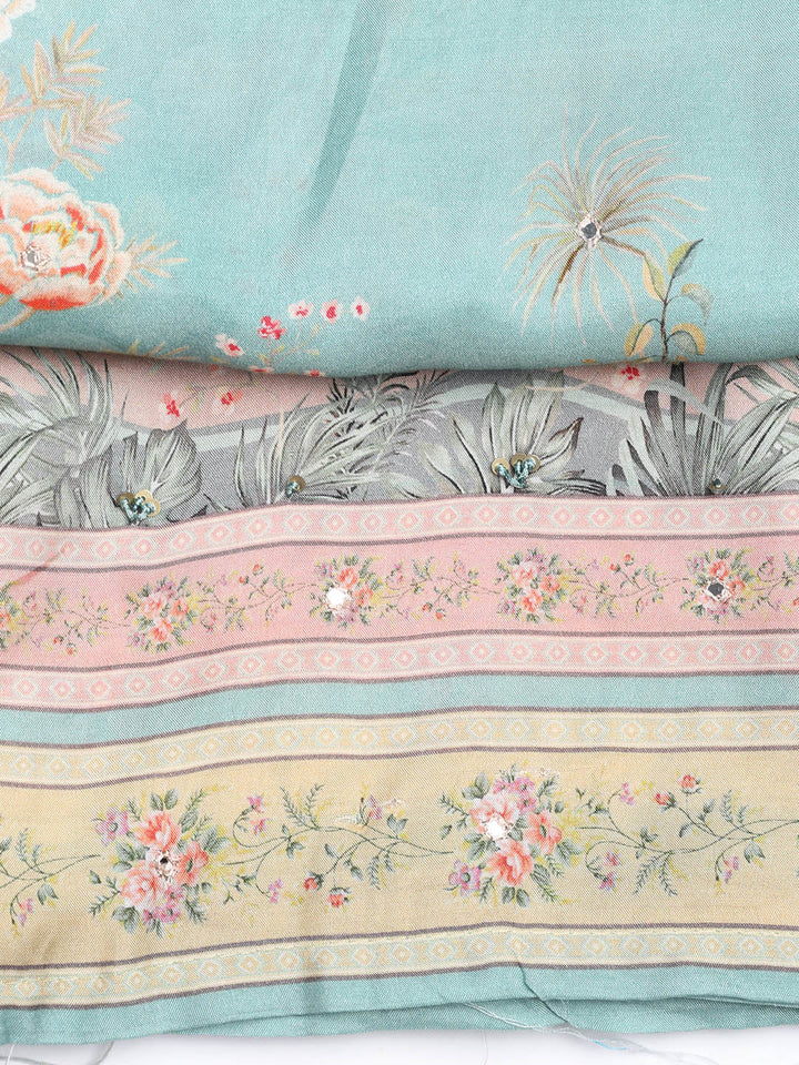 Printed Muslin Unstitched Suit With Dupatta