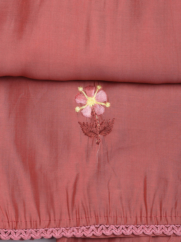 Neck Embroidery Cotton Unstitched Suit With Dupatta