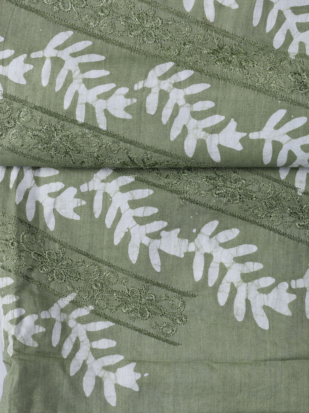 Printed Cotton Blend Unstitched Suit With Dupatta