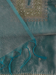 Neck Embroidery Tissue Unstitched Suit With Dupatta