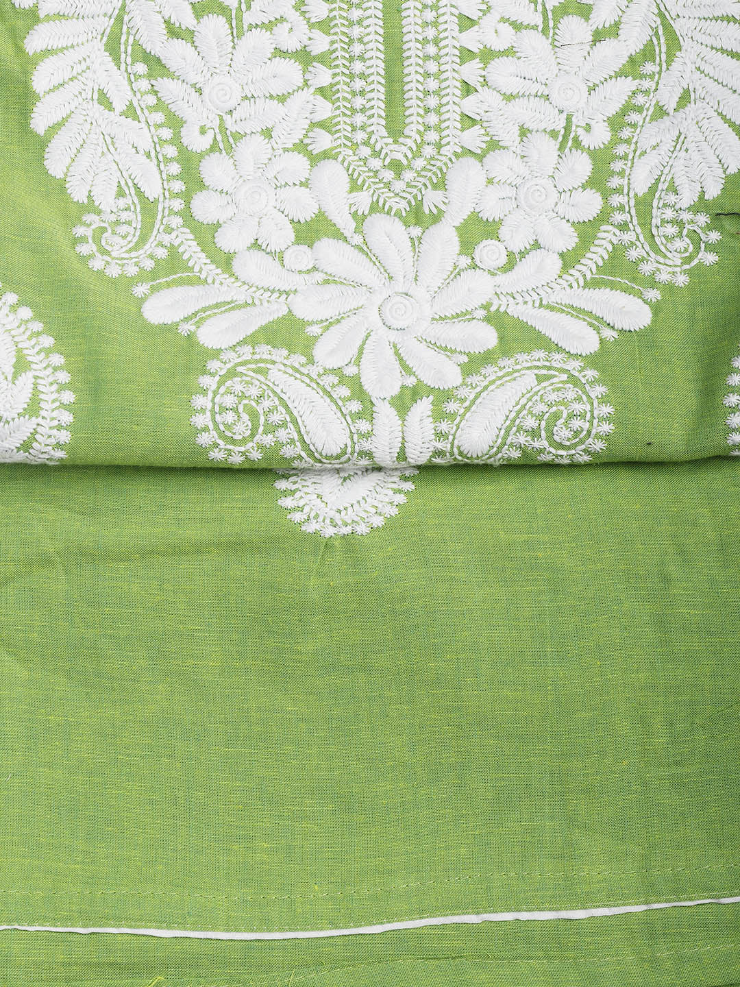 Neck Embroidered Cotton Blend Unstitched Suit With Dupatta