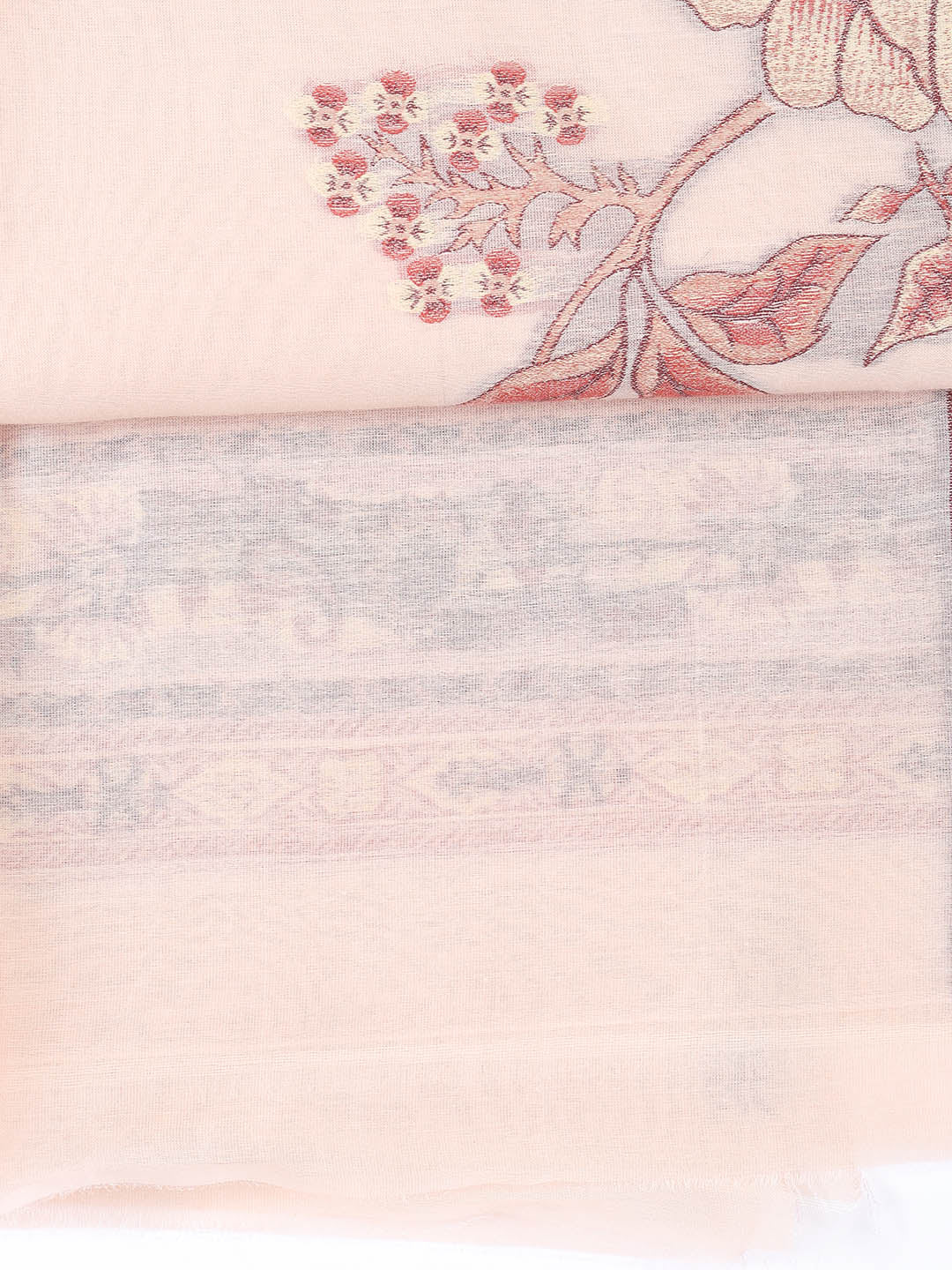 Printed Chanderi Unstitched Suit With Dupatta