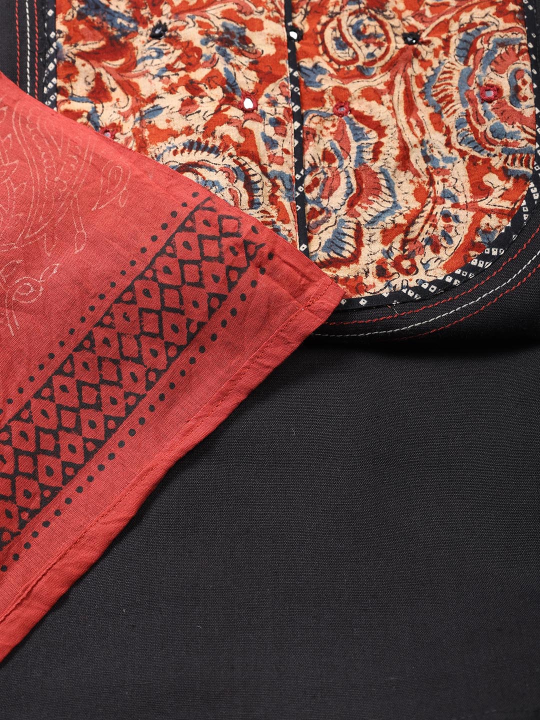 Printed Cotton Blend Unstitched Suit Piece With Dupatta