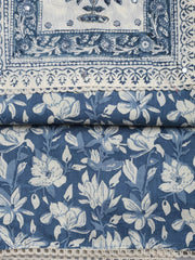 Printed Cotton Blend Unstitched Suit With Dupatta