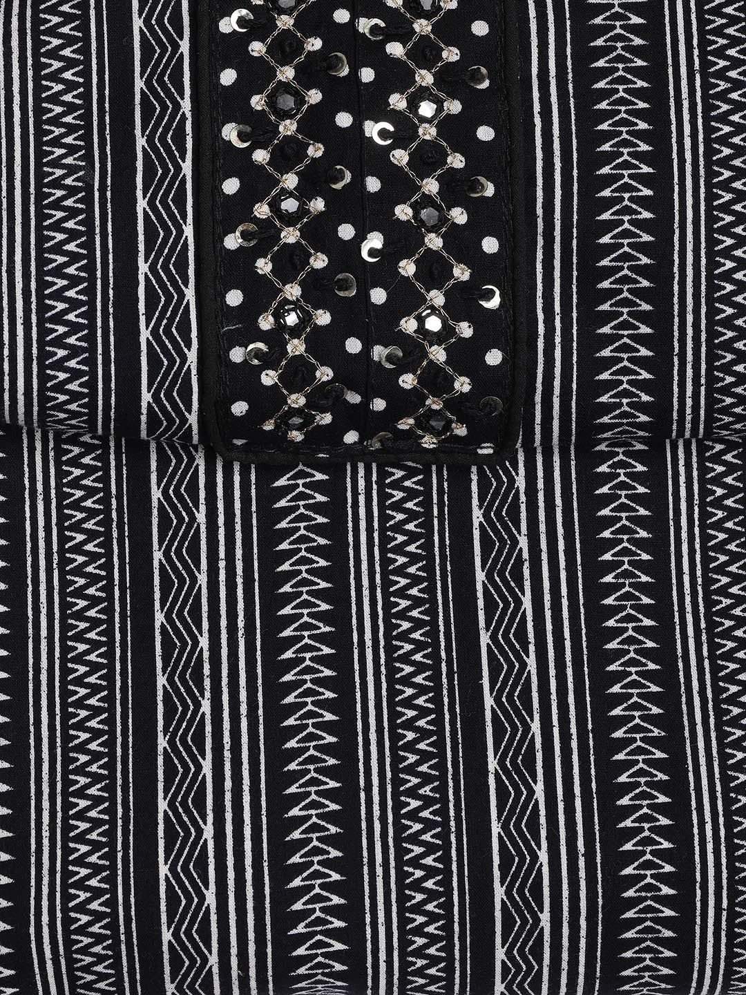 Printed Cotton Blend Unstitched Suit With Dupatta