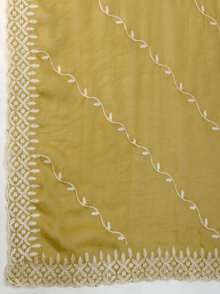 Embroidered Chiffon Velvet Saree