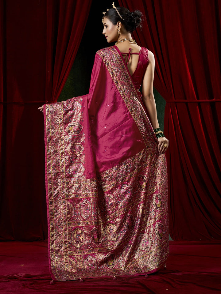 Zari Border Art Silk Saree