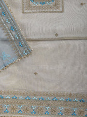 Neck Embroidery Tissue Unstitched Suit With Dupatta