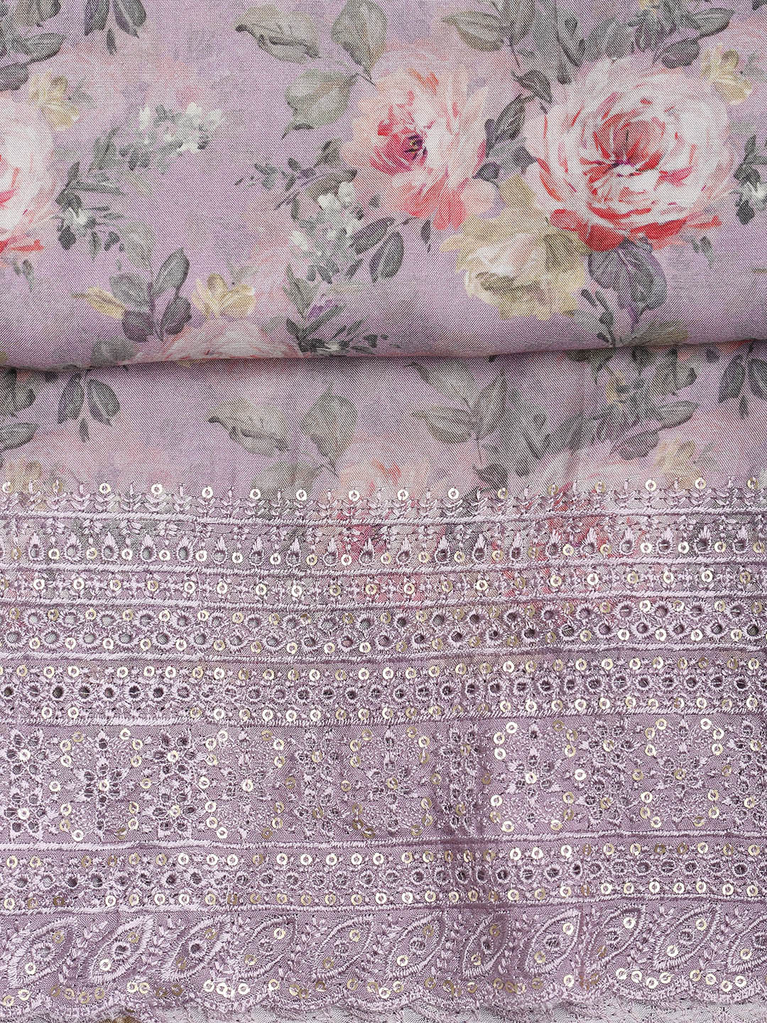 Printed Muslin Unstitched Suit With Dupatta