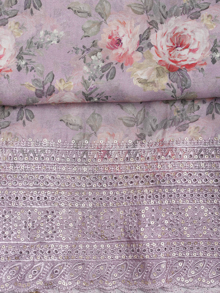 Printed Muslin Unstitched Suit With Dupatta