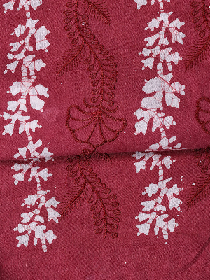 Printed Cotton Blend Unstitched Suit With Dupatta