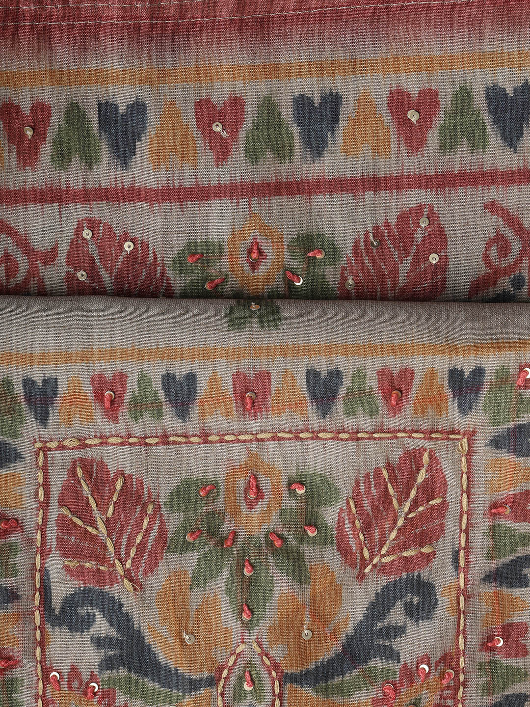 Woven Chanderi Unstitched Suit With Dupatta