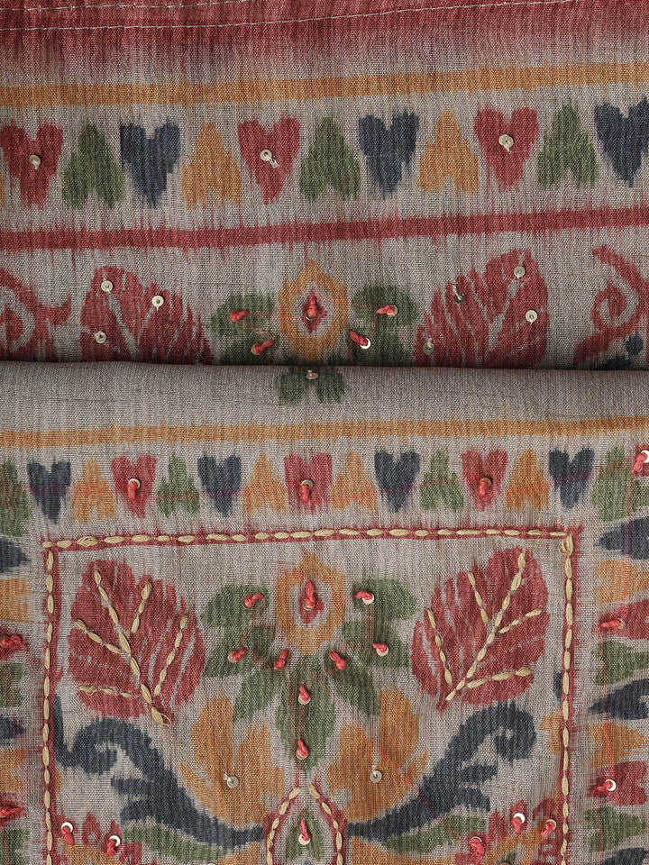 Woven Chanderi Unstitched Suit With Dupatta