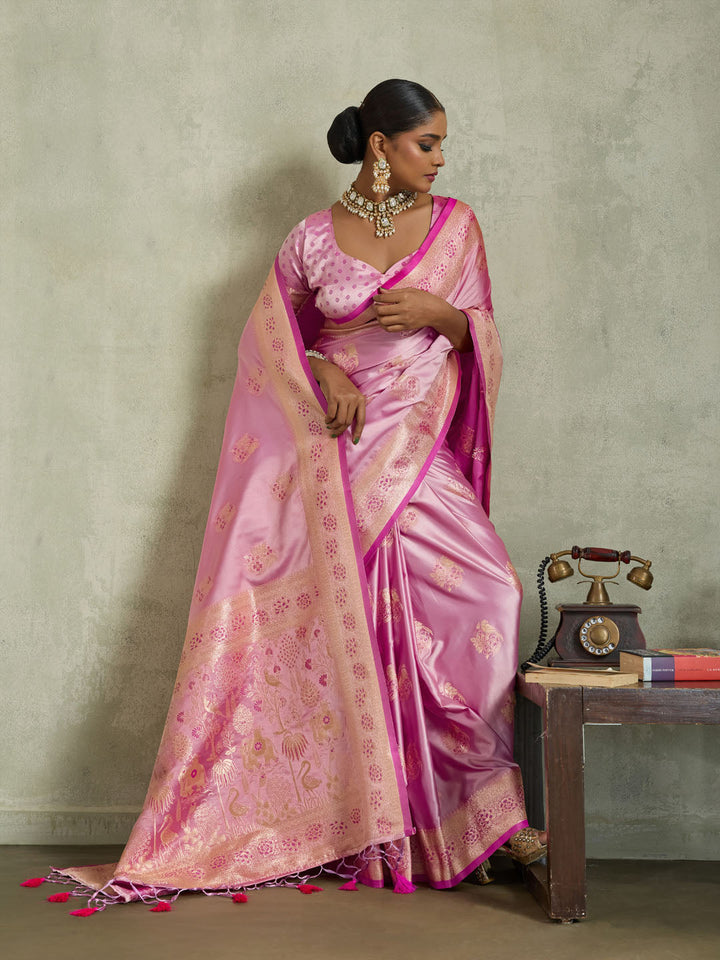 Woven Design Satin Silk Saree