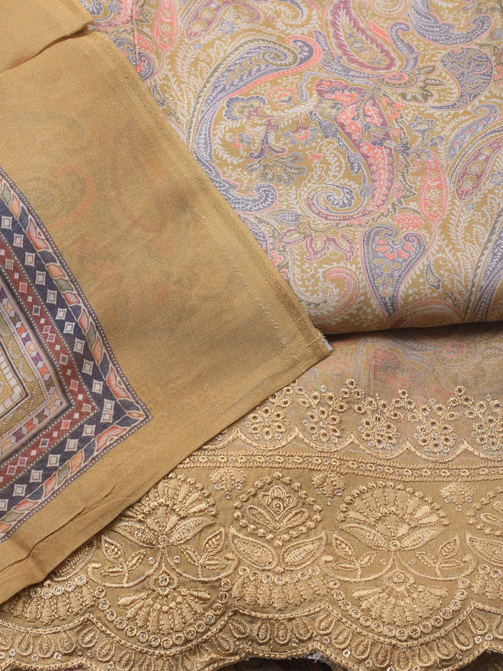 Printed Muslin Unstitched Suit With Dupatta