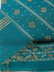 Jamdani Chanderi Unstitched Suit Piece With Dupatta