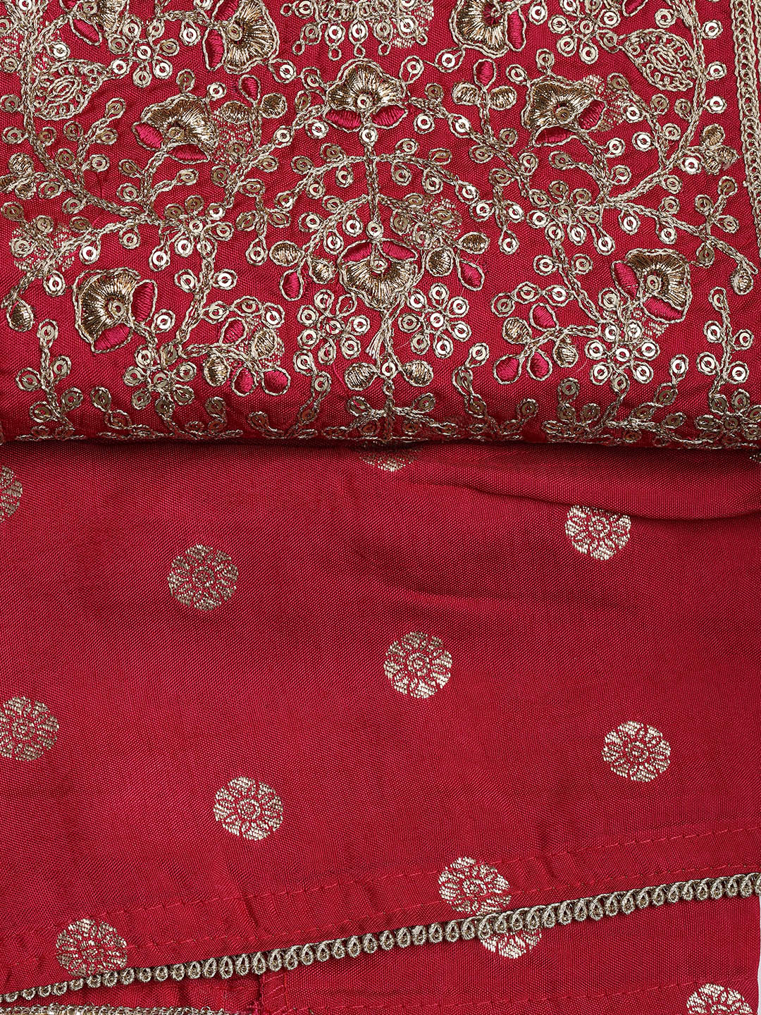 Embroidered Chanderi Unstitched Suit With Dupatta