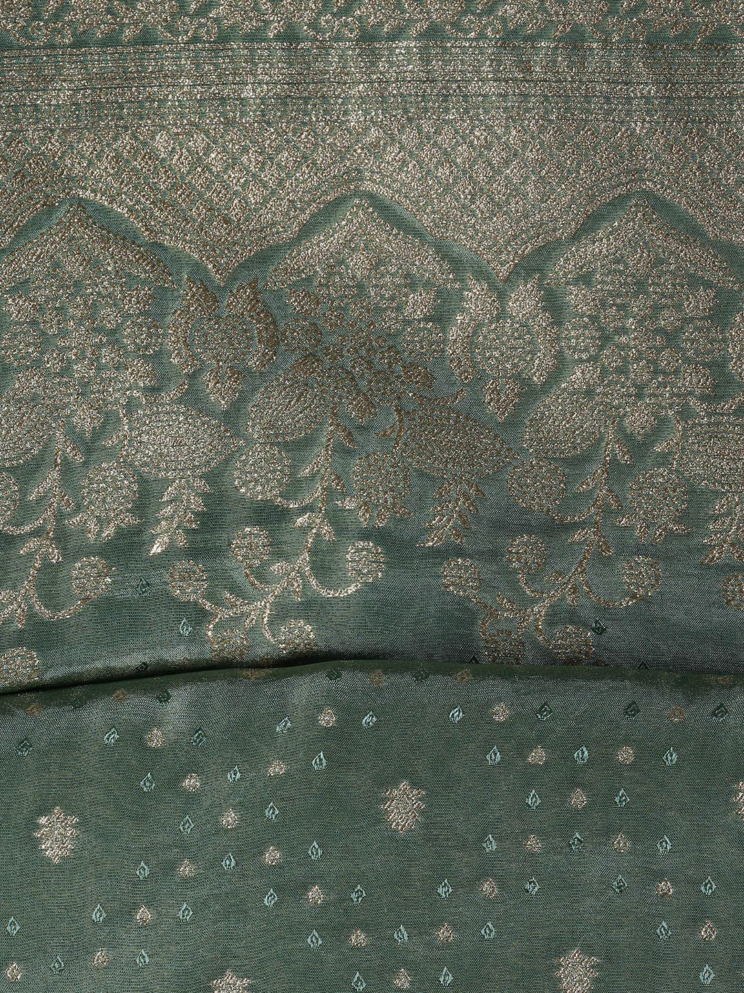 Embroidered Art Silk Unstitched Suit Piece With Dupatta