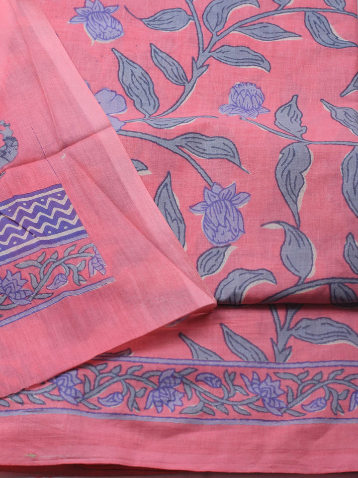 Printed Cotton Blend Unstitched Suit Piece With Dupatta