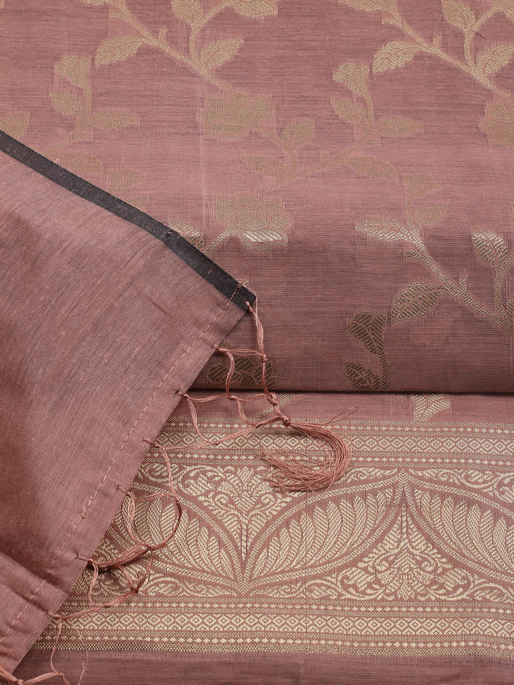 Woven Chanderi Unstitched Suit With Dupatta