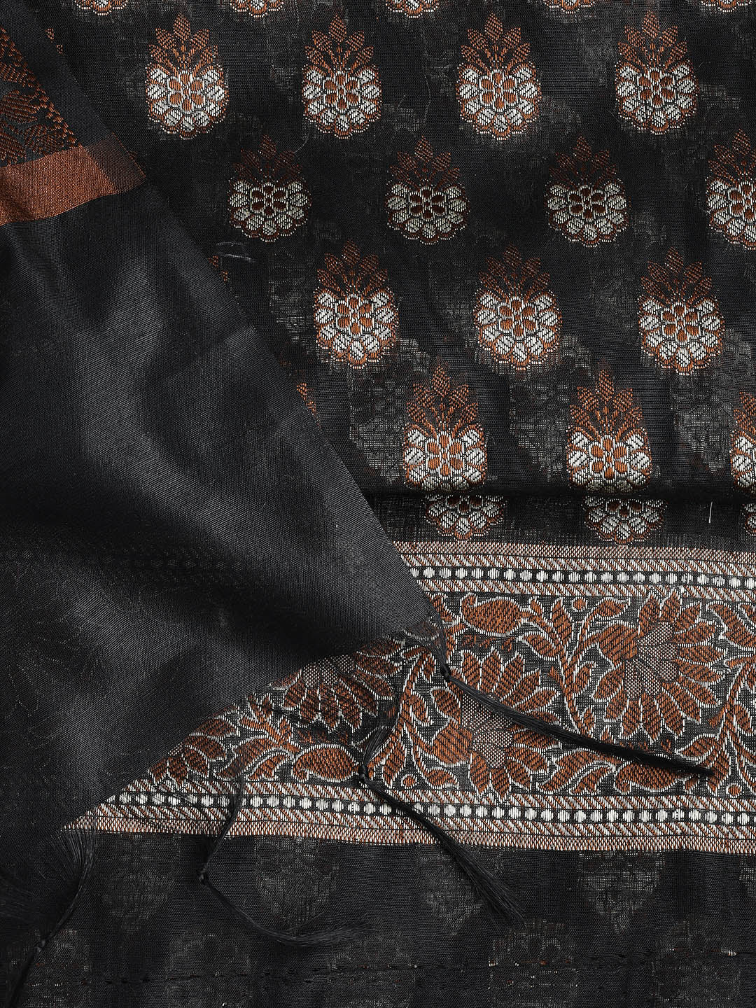 Woven Chanderi Unstitched Suit With Dupatta