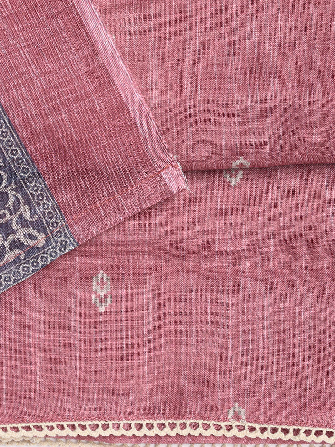 Neck Embroidered Chanderi Unstitched Suit Piece With Dupatta
