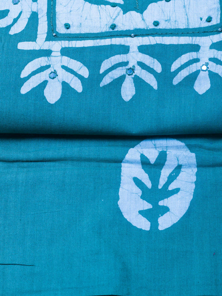 Printed Cotton Blend Unstitched Suit With Dupatta