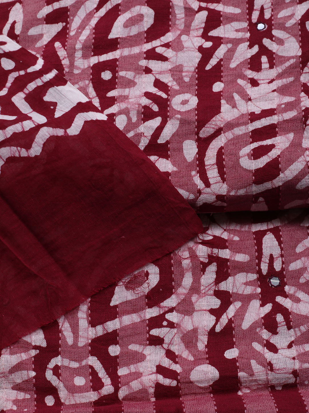 Printed Cotton Blend Unstitched Suit With Dupatta